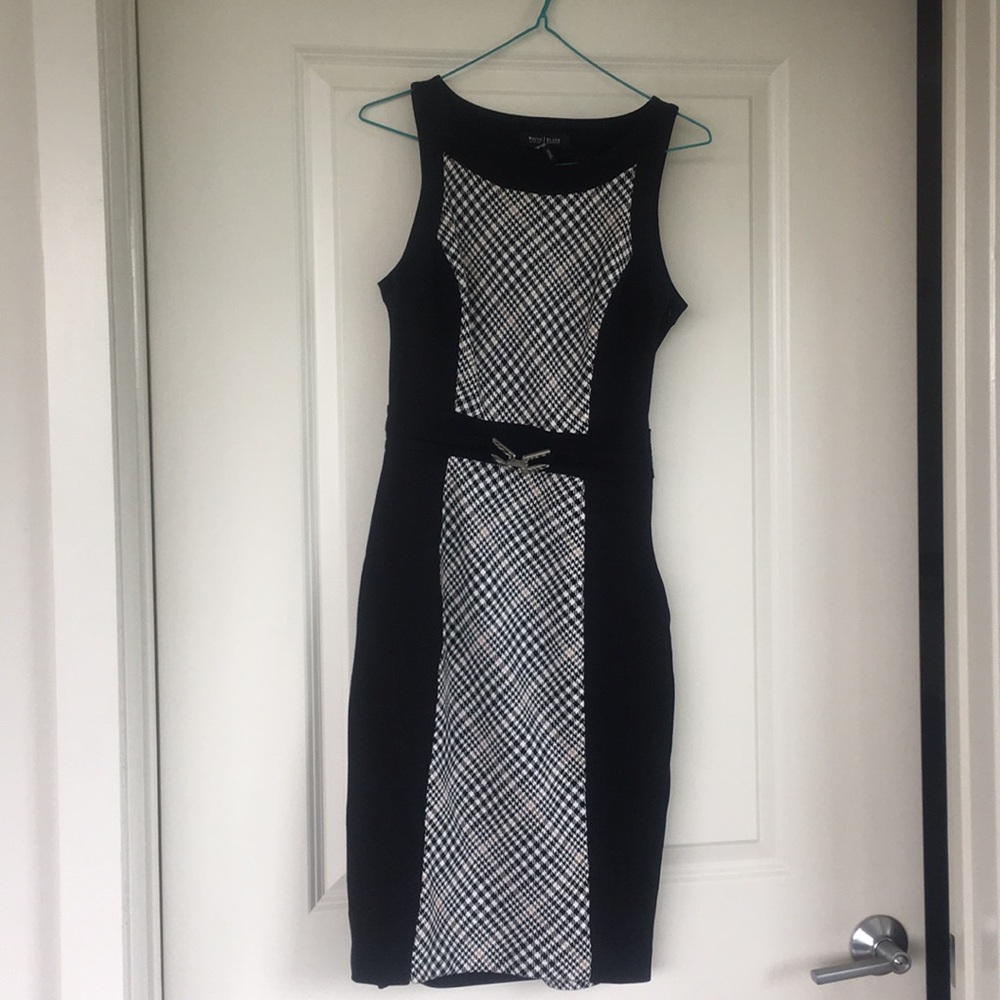 Houndstooth work dress